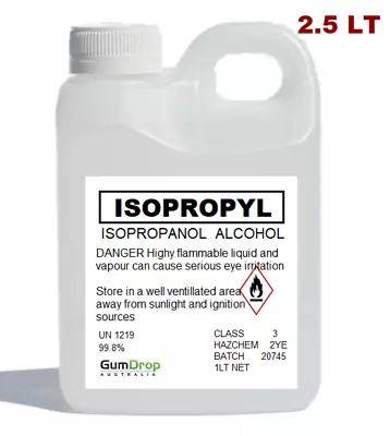 $26.95 • Buy Isopropyl Alcohol (ipa 70%) Rubbing Alcohol Suit Sanatising & Disinfecting 2.5lt