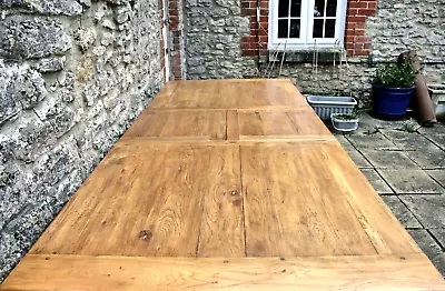 Exceptional 7.8ft / 230cm Solid Oak French Plank Top Shaker Farmhouse Table • £106