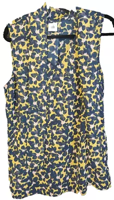 Womens Clothing Large Cabi Flower Pattern Sleeveless V-neck Blouse Collar Tie • $29.99