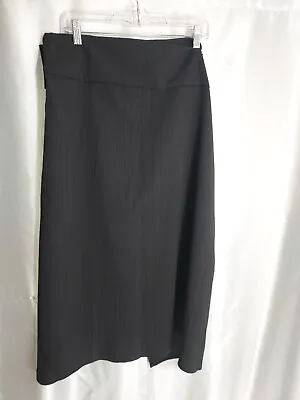 Amish Mennonite Apron Black Floral  M/L  38w L 32 Plain Clothing Handmade • $11
