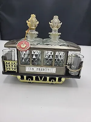 Golden Crown San Francisco Trolley Car Musical Decanter 1970's Made In Hong Kong • $48.88