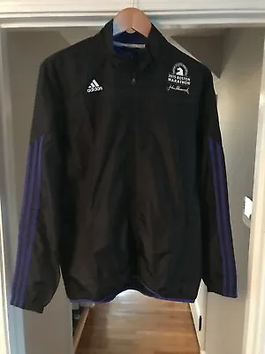 Boston Marathon 2015 Adidas Climalite Black / Purple Windbreaker SIZE LARGE (L) • $85.56