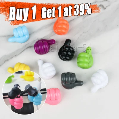 £3.11 • Buy 10 Pcs Thumb Shape Key Hooks Multifunctional Clip Holder Small Hand Wall Hooks