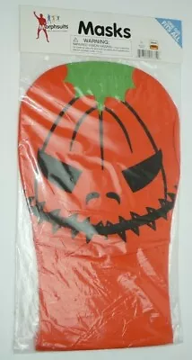 Pumpkin Morphsuits Mask Hood Halloween Ghoul Monster Scream Creepy Scary Face • $19.95
