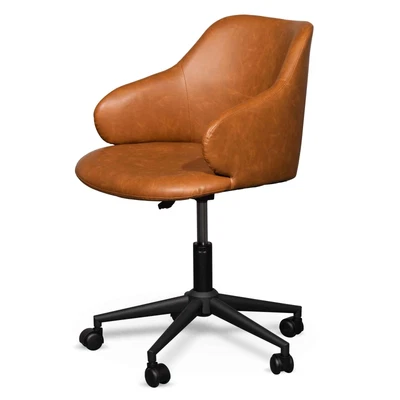 $195 • Buy Hester Office Chair - Vintage Tan With Black Base