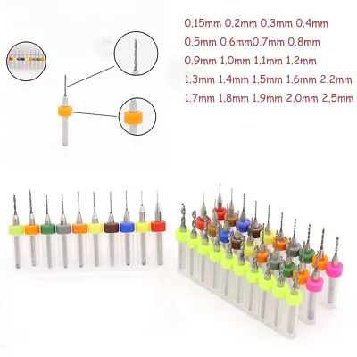 Micro PCB Drill Bits 0.1mm-3.0mm Tungsten Carbide For CNC Dremel Rotary Tools • $3.65