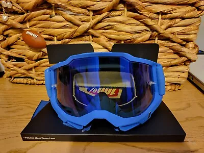 *100% Accuri 2 Goggles NEW!! - Yarger Blu Lens- MOTORCYCLE OFFROAD ATV BMX MOTO • $30