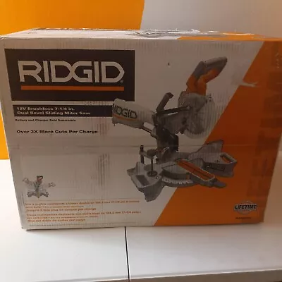 RIDGID 18V Brushless Cordless 7-1/4 In. Dual Bevel Sliding Miter Saw (Tool Only) • $315