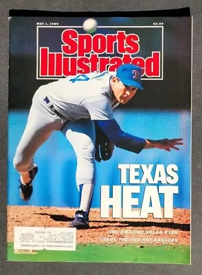 1989 Sports Illustrated Nolan RYAN Rangers Utah JAZZ Miami HURRICANES EX • $3.95