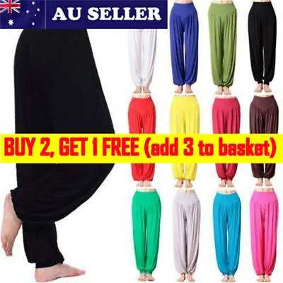 Summer Womens Ladies Hippie Casual Baggy Harem Pants Ali Baba Yoga Trousers AU • $22.99