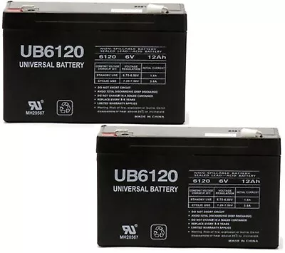 UPG 2 Pack - 6VOLT 12AMP DEEP-CYCLE RECHARGEABLE SEALED ENERGY STORAGE BATTERY 1 • $39.99