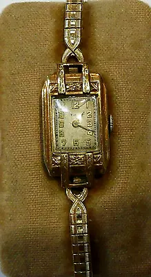 Ladies Vintage 1932 Elgin 15J Watch *14K Y.G.F. Illinois Watch Case Co *Running • $5.26