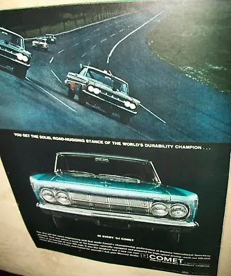 1964 64 Mercury COMET Large-magazine Car Ad - ...solid Road-hugging  • $5.95