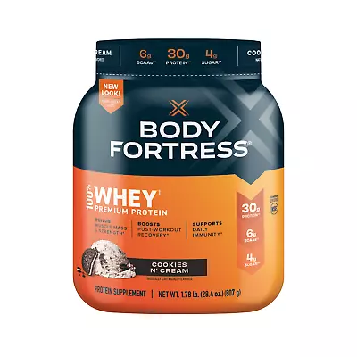 Body Fortress 100% Whey Premium Protein Powder Cookies N' Cream 1.78lbs • $22.98