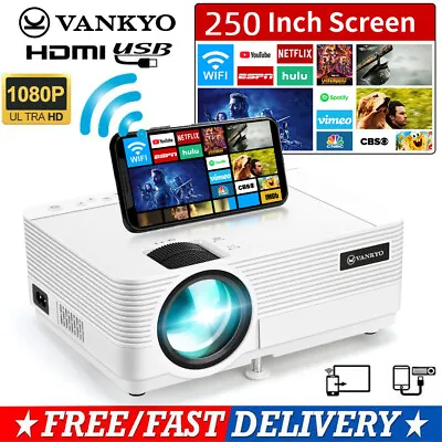 VANKYO Leisure 470 Projector WiFi Mini LED HiFi Video 1080P Home Theater Cinema • $37.29