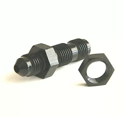  -4 AN Flare Bulkhead Adapter Fitting With Nut- Straight • $12.99