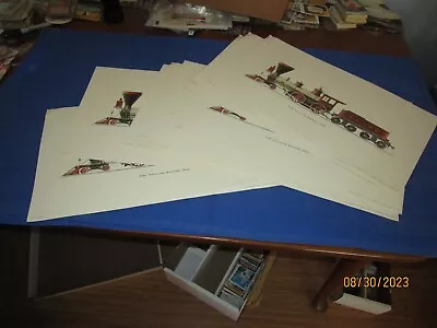 Vintage A.H. Robins WILLIAM MASON 1856 Train Locomotive Print Lot (15) • $14.99