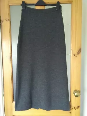 Marilyn Anselm For Hobbs 100% Merino Wool Maxi/Long Grey Knit Skirt Size 14 • £19