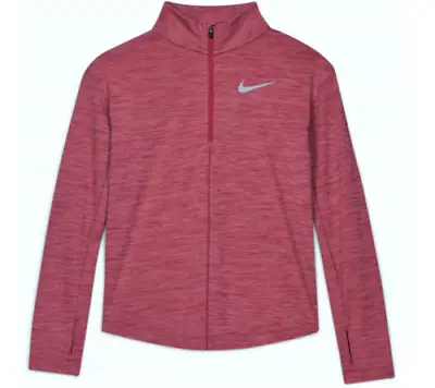 Girls  Running Sweatshirt Nike Pink 1/4 Zip Size S XS DM2327-615 (A11) • $46.44