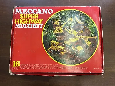 £80 • Buy Vintage Meccano Super Highway Multikit, 1974, 100% Complete In Box With Manuals