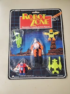 1985 Vintage Arco Toys Robot Zone Figure Set Rubber Space Series Sealed  NEW • $39.99