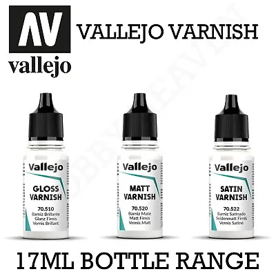 Vallejo Varnish Range 17ml Gloss Matt Satin Full Range Fast Shipping • £3.28