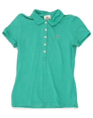 £4.66 • Buy LACOSTE Womens Polo Shirt Size 38 Medium Green Cotton KW14