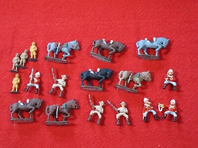 Vintage Lot Horses And Riders Diecast Lead Figures Miniatures Painted • $12.39