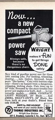 $8.45 • Buy 1960 Print Ad Wright Compact Power Saws Thomas Ind Louisville,KY