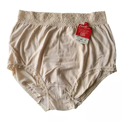 Vintage Carole Pantie Dupont Lycra Size 8 Beige Style 645 USA Made NOS • $12.95