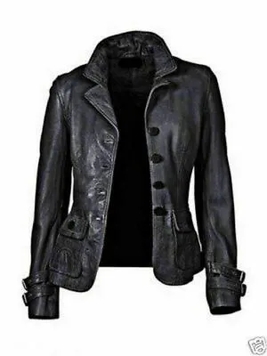 New Women's Biker Genuine Lambskin Soft Leather Motorcycle Slim Fit Biker Jacket • $35