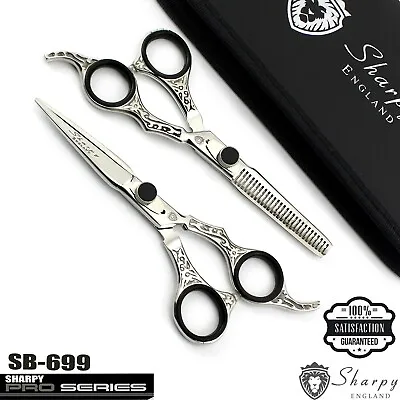 Professional Barber Hair Cutting Thinning Scissors Shears Set Hairdressing Salon • £15.99