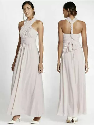 £5.99 • Buy Marks And Spencer Multiway Maxi Dress, Lined. Pale Pink. Size 10 New With Tags
