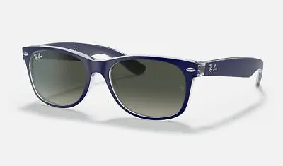 Ray-Ban New Wayfarer Mix Matte Blue/Transparent Grey Gradient 52 Mm Sunglasses • $113.72