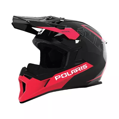 Polaris Youth Tactical 2.0 Snowmobile Helmet Fidlock Venturi Vent DOT Black/Red • $112.95