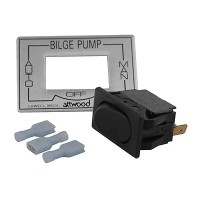 Attwood Switch Bilge Pump Three-Way Auto/Off/Manual W/ Mounting Plate • $23.05