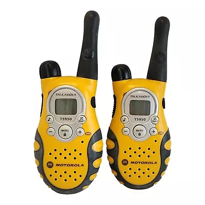 2 Motorola Talkabout T5950 Walkie Talkies Two-Way Radios **TESTED** • $16.99