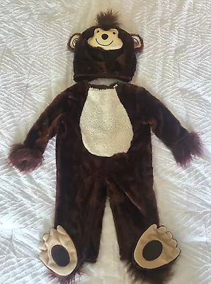 Monkey Business Infant 6-12mos Jumpsuit Halloween Costume Monkey Face Hood Feet • $16.95