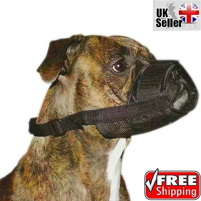 £6.49 • Buy Nylon Adjustable Dog Safety Muzzle Muzzel Mouth Mask Biting Barking Chew Black
