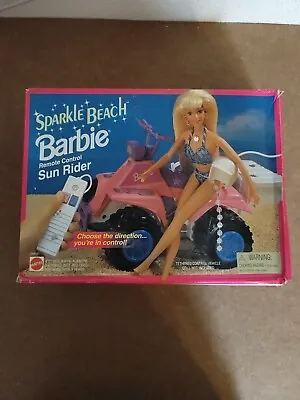 Vintage Sparkle Beach Barbie 1995 Mattel 7000-93 Remote Control Sun Rider • $49.24