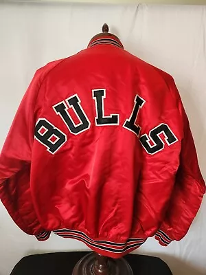 🔥🚨Vintage Chalk Line XL Chicago Bulls Starter Style Spellout Jacket EUC Rare! • $399.99