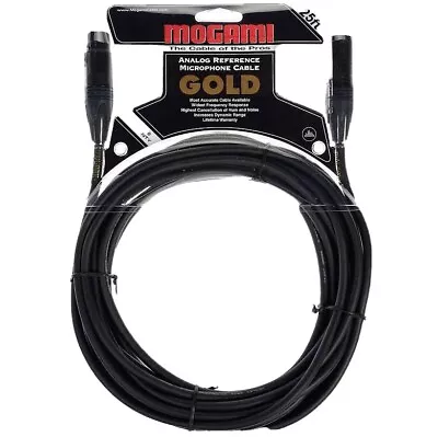 Mogami GOLD STUDIO-25 XLR Female To XLR Male Microphone Cable (25' Black) • $70