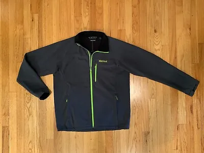 Marmot Jacket Mens Large L Softshell Full Zip Lined Fall Winter Grey / Green • $34.99