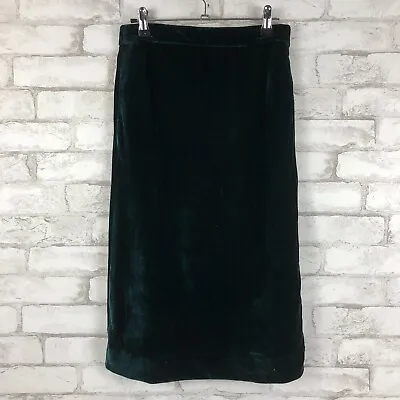 J.CREW FACTORY NWT Dark Green Velvet Pull-on Skirt XS BV787 • $19.99