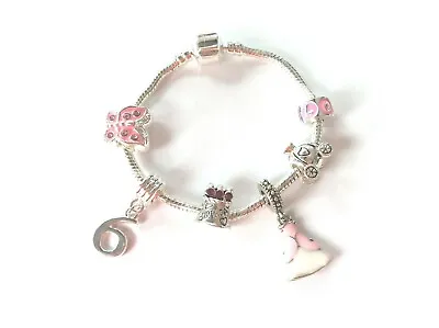 LIBERTY CHARMS Children's 'Pink Princess 6th Birthday' Charm Bracelet • £11.99