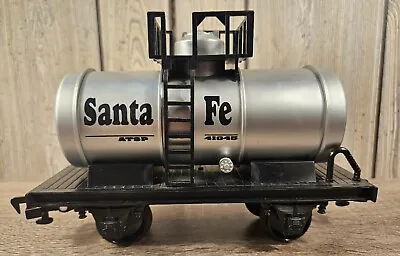 TM155 Scientific Toys Santa Fe ATSP 41045 Tanker Train Car G Scale Grey • $25.99