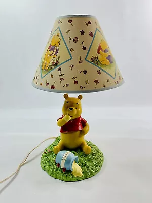 Vintage Disney Winnie The Pooh Honey Pot Lamp With Original Lamp Shade • $79.99
