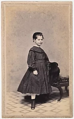 ANTIQUE CDV CIRCA 1860s 2C CIVIL WAR TAX STAMP CUTE GIRL BOSTON MASSACHUSETTS • $19.99