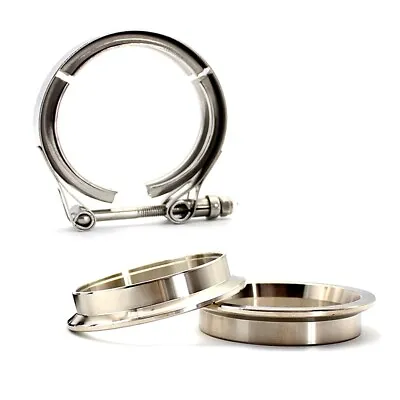 3 In V Band Clamp Male/Female Flange Stainless Steel For Exhaust Downpipe Turbo • £25.99