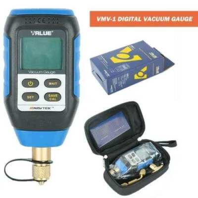 $144.51 • Buy VMV-1 Pressure Meter Gauge  Digital Vacuum Gauge Refrigeration Tester Kit System